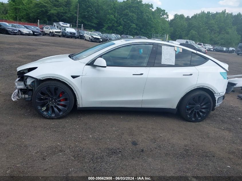 2021 Tesla Model Y Performance Dual Motor All-Wheel Drive VIN: 5YJYGDEF7MF124518 Lot: 39562908