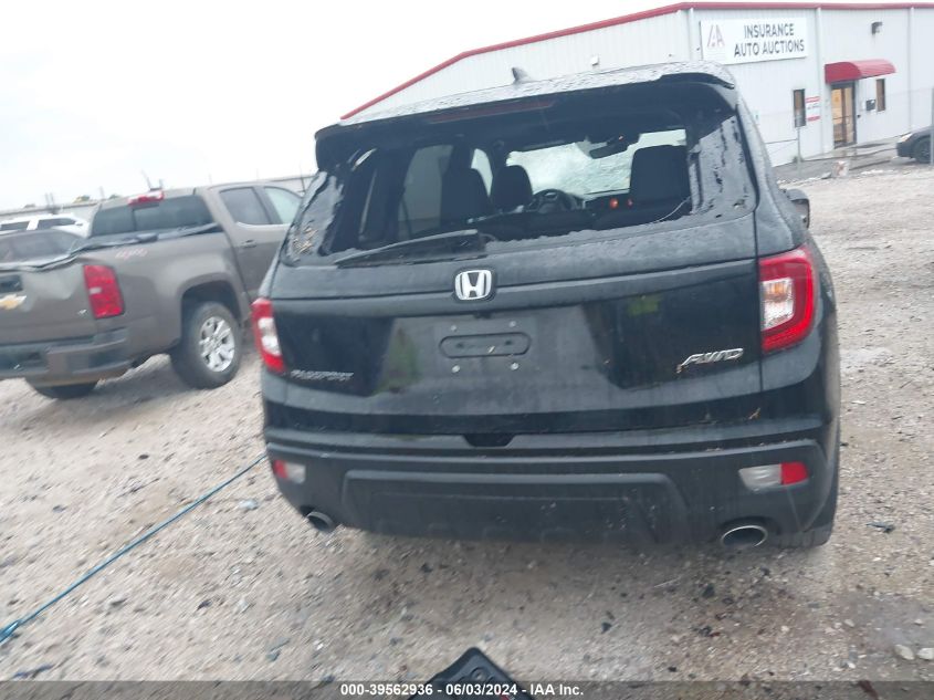 2021 Honda Passport Awd Ex-L VIN: 5FNYF8H55MB043580 Lot: 39562936