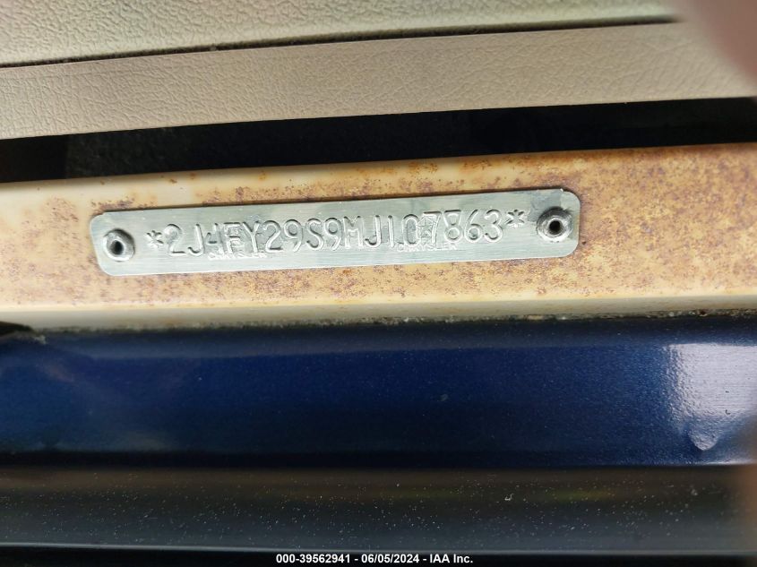 1991 Jeep Wrangler / Yj VIN: 2J4FY29S9MJ107863 Lot: 39562941