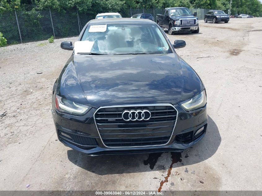 2014 Audi A4 2.0T Premium VIN: WAUBFAFL0EN039922 Lot: 39563040