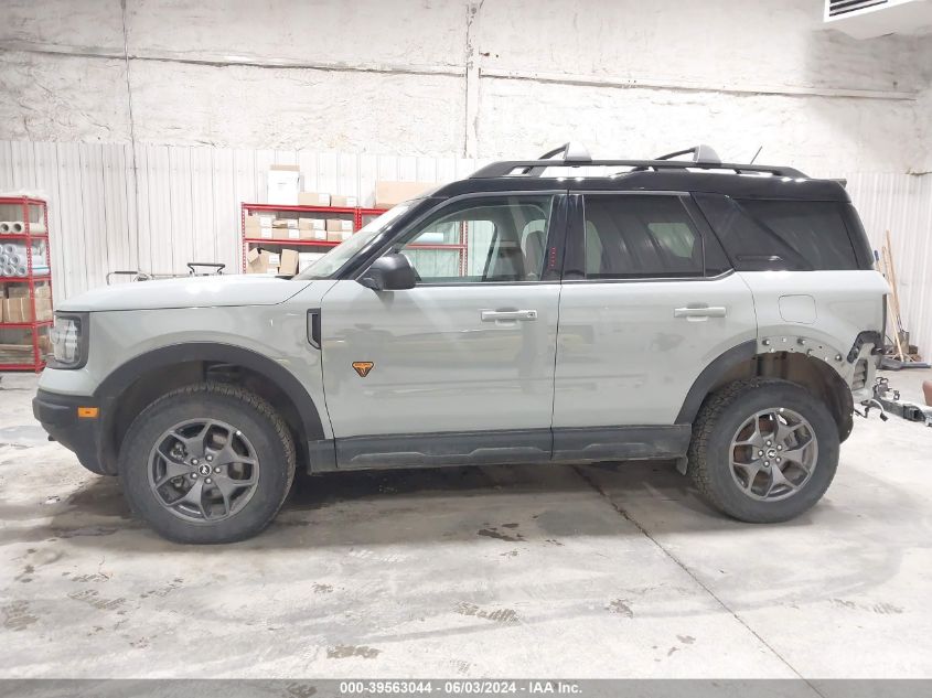 2022 Ford Bronco Sport Badlands VIN: 3FMCR9D94NRD80284 Lot: 39563044