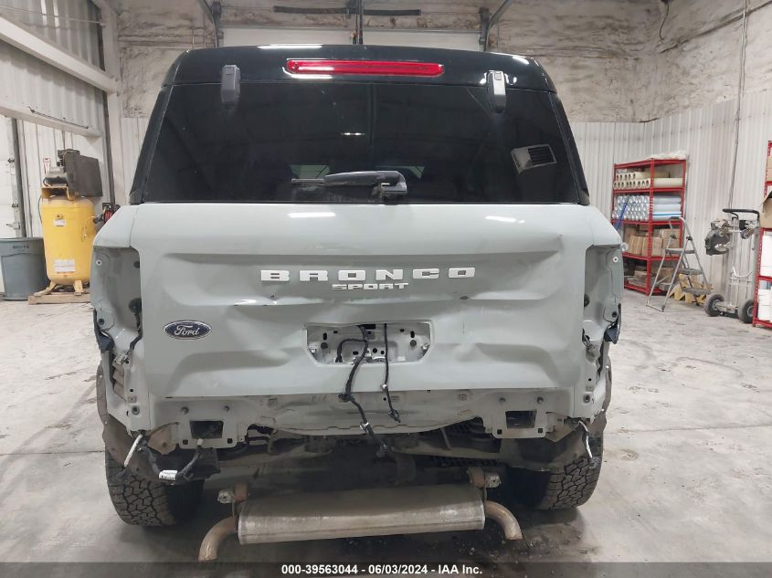 2022 Ford Bronco Sport Badlands VIN: 3FMCR9D94NRD80284 Lot: 39563044