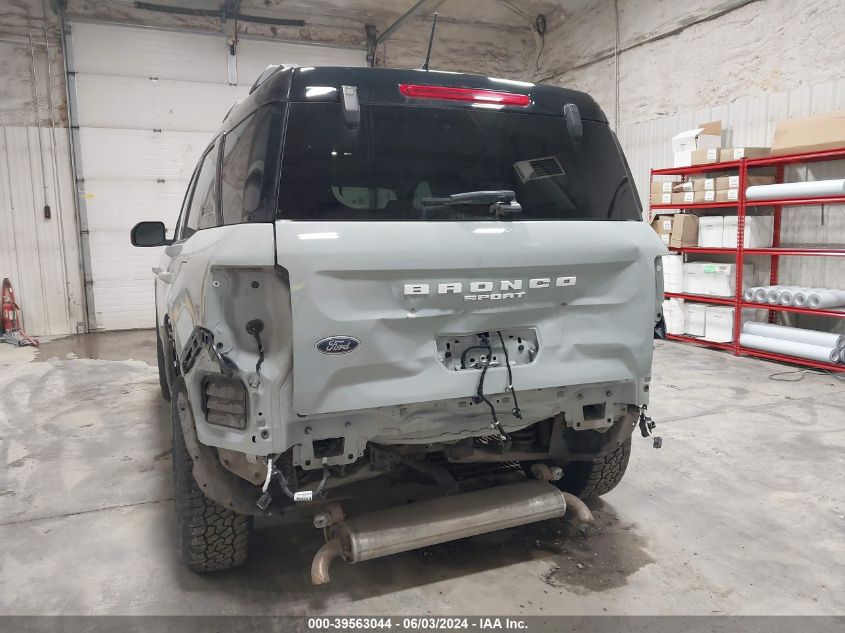 2022 Ford Bronco Sport Badlands VIN: 3FMCR9D94NRD80284 Lot: 39563044