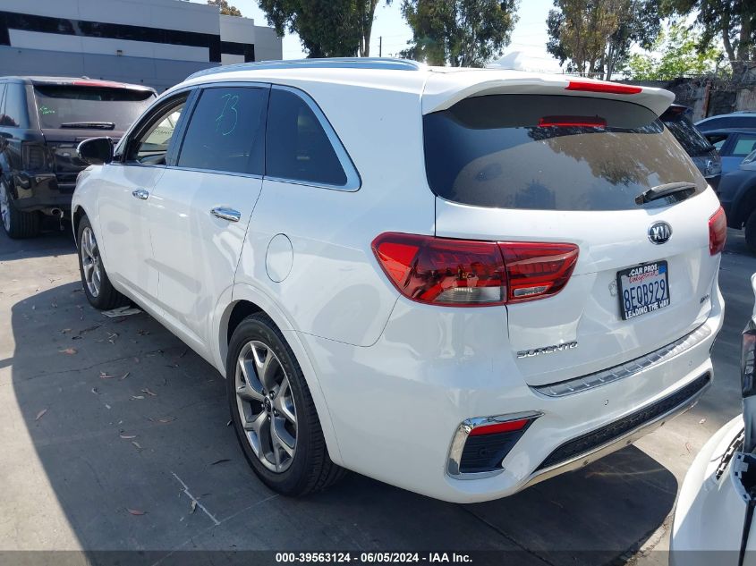 2019 KIA SORENTO 3.3L SX - 5XYPK4A58KG438188