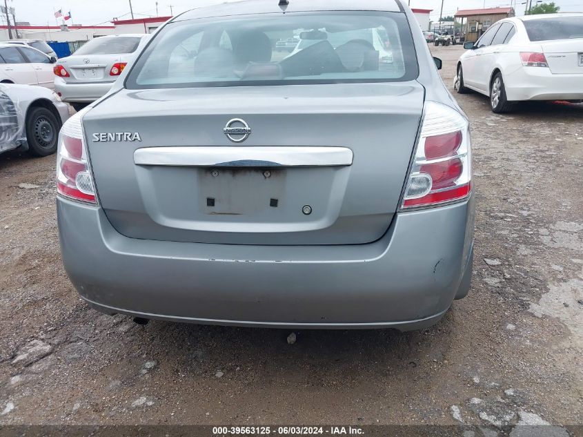 2010 Nissan Sentra 2.0S VIN: 3N1AB6AP1AL721402 Lot: 39563125