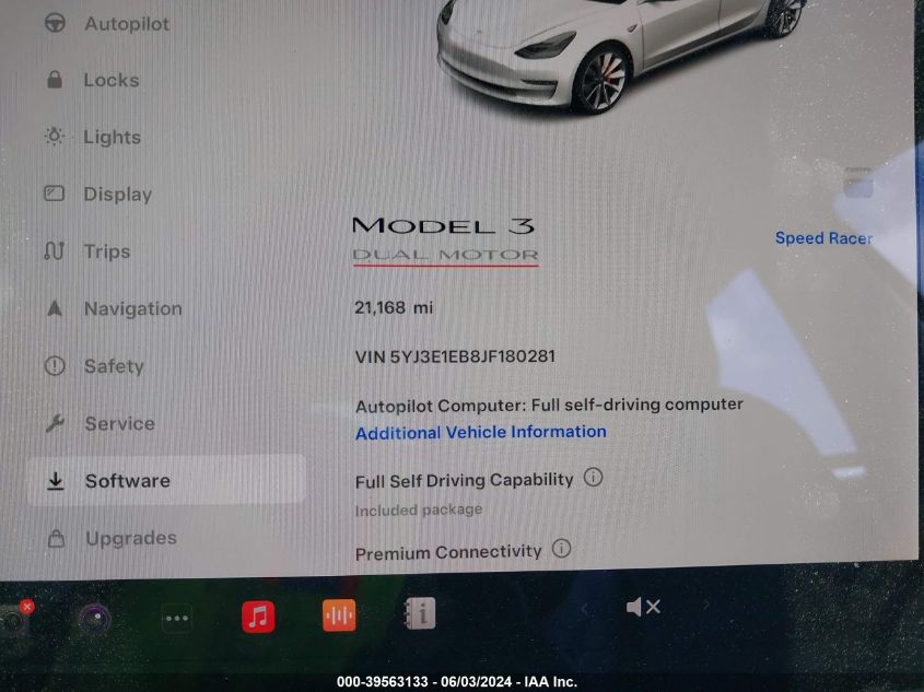 2018 TESLA MODEL 3 LONG RANGE/PERFORMANCE - 5YJ3E1EB8JF180281