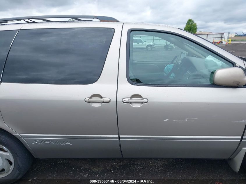 2001 Toyota Sienna Le/Xle VIN: 4T3ZF13C21U328048 Lot: 39563146