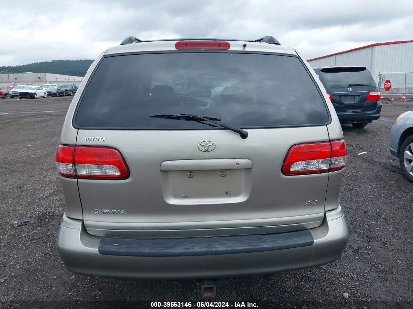 2001 Toyota Sienna Le/Xle VIN: 4T3ZF13C21U328048 Lot: 39563146