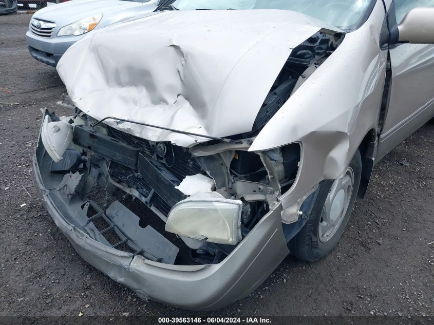 2001 Toyota Sienna Le/Xle VIN: 4T3ZF13C21U328048 Lot: 39563146