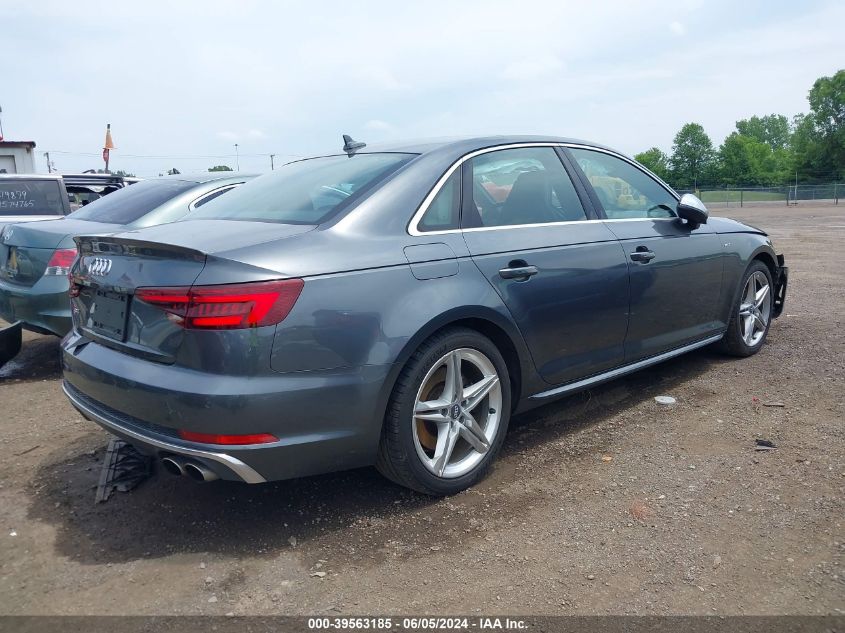 2018 Audi S4 3.0T Premium Plus VIN: WAUB4AF41JA226182 Lot: 39563185