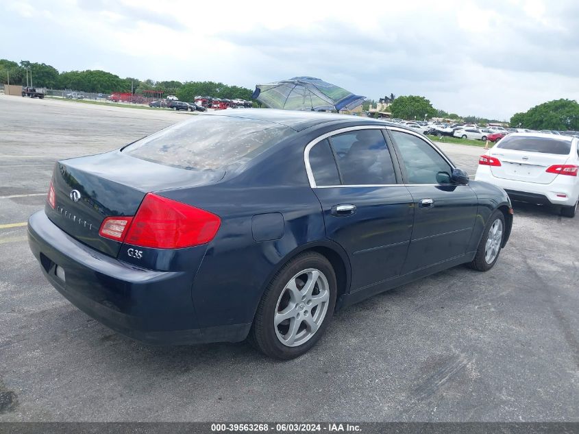 2004 Infiniti G35 VIN: JNKCV51E34M104775 Lot: 39563268