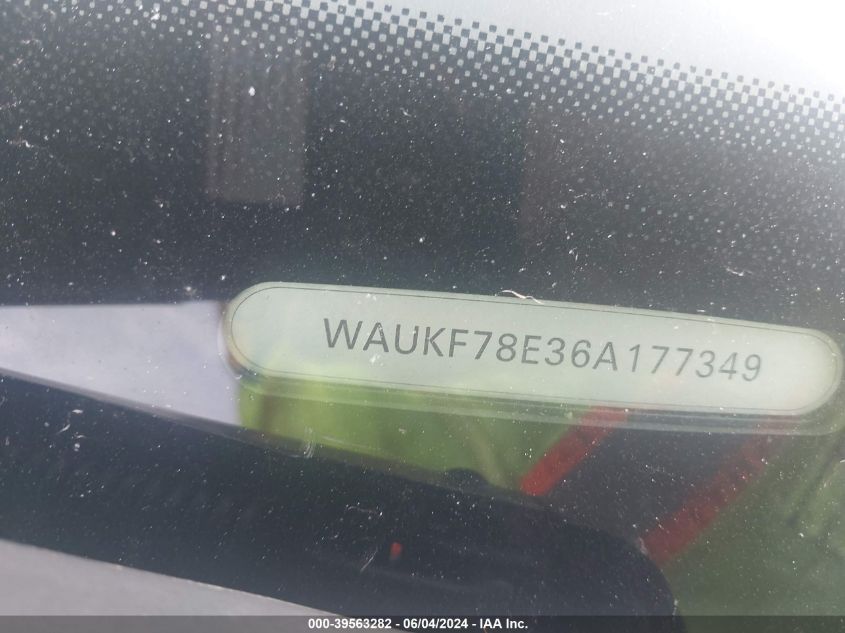 2006 Audi A4 2.0T Avant VIN: WAUKF78E36A177349 Lot: 39563282