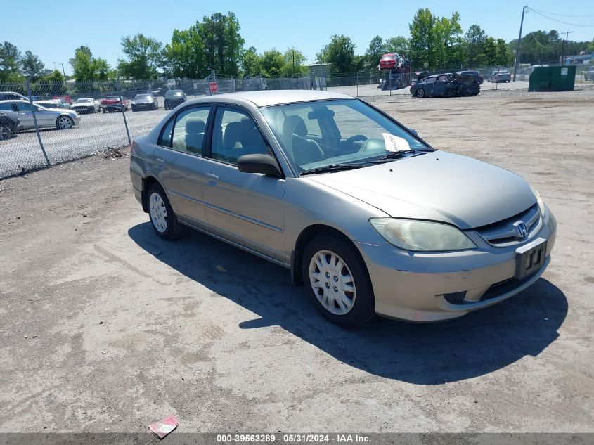 2004 Honda Civic Lx VIN: 2HGES166X4H518976 Lot: 39563289