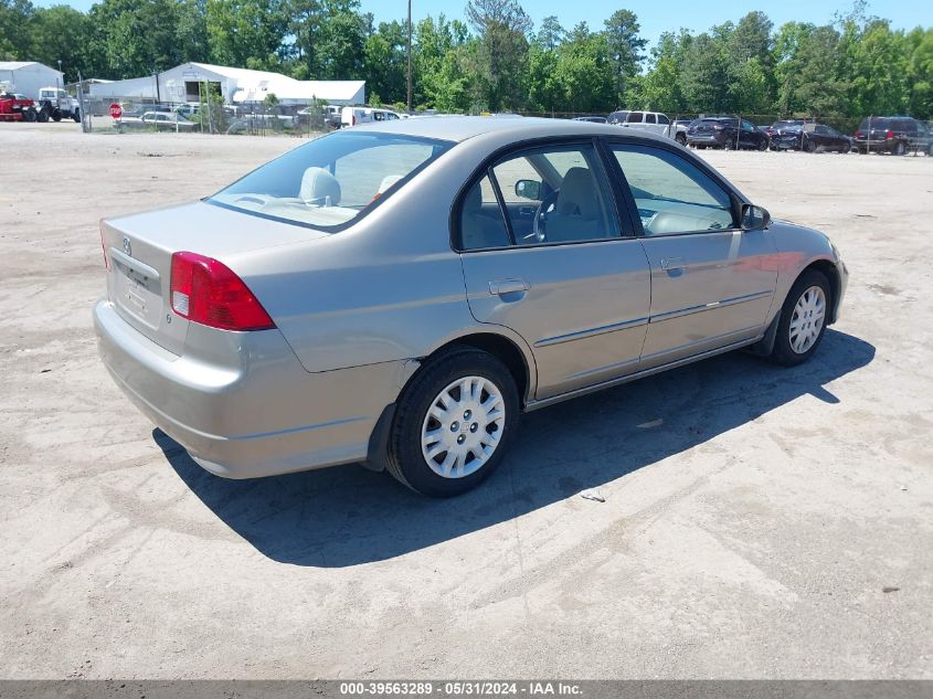 2004 Honda Civic Lx VIN: 2HGES166X4H518976 Lot: 39563289