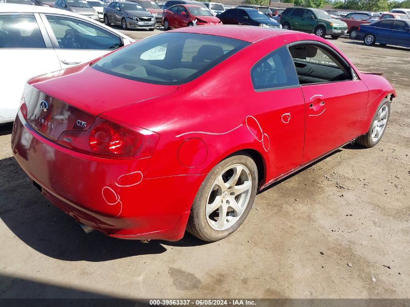 2006 Infiniti G35 VIN: JNKCV54E36M720474 Lot: 39563337