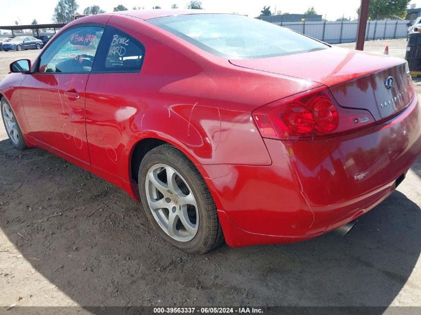 2006 Infiniti G35 VIN: JNKCV54E36M720474 Lot: 39563337