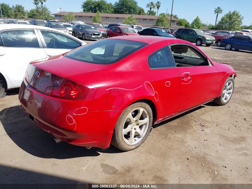 2006 Infiniti G35 VIN: JNKCV54E36M720474 Lot: 39563337