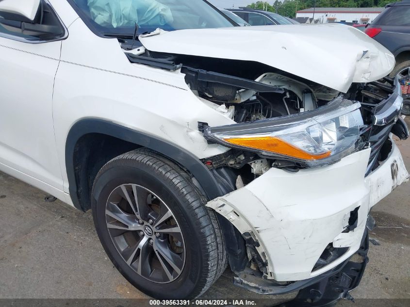 2016 Toyota Highlander Xle V6 VIN: 5TDKKRFH8GS505571 Lot: 39563391