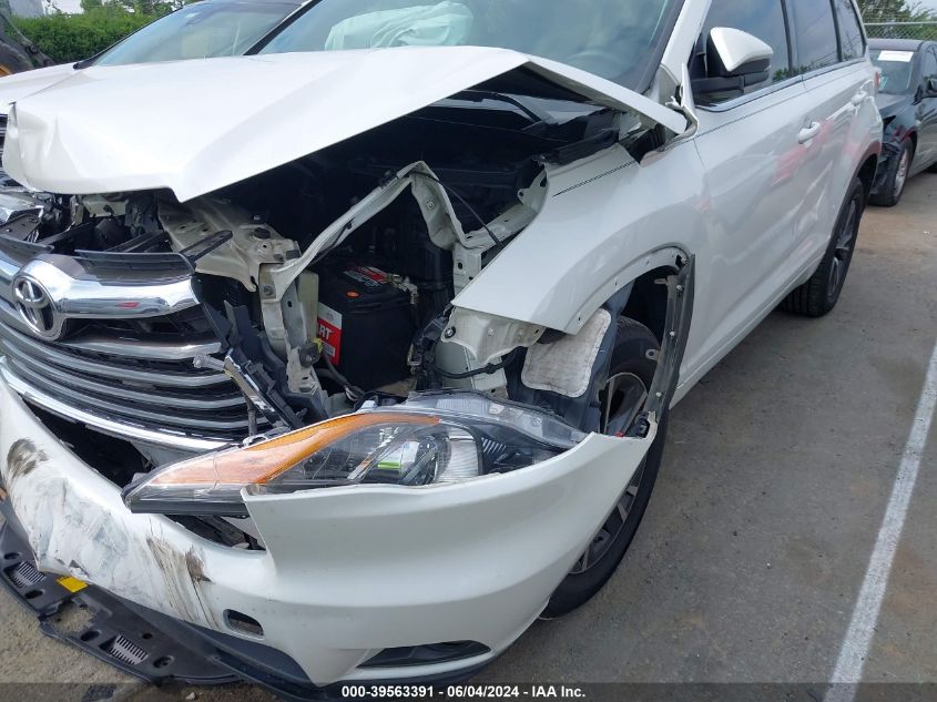 2016 Toyota Highlander Xle V6 VIN: 5TDKKRFH8GS505571 Lot: 39563391