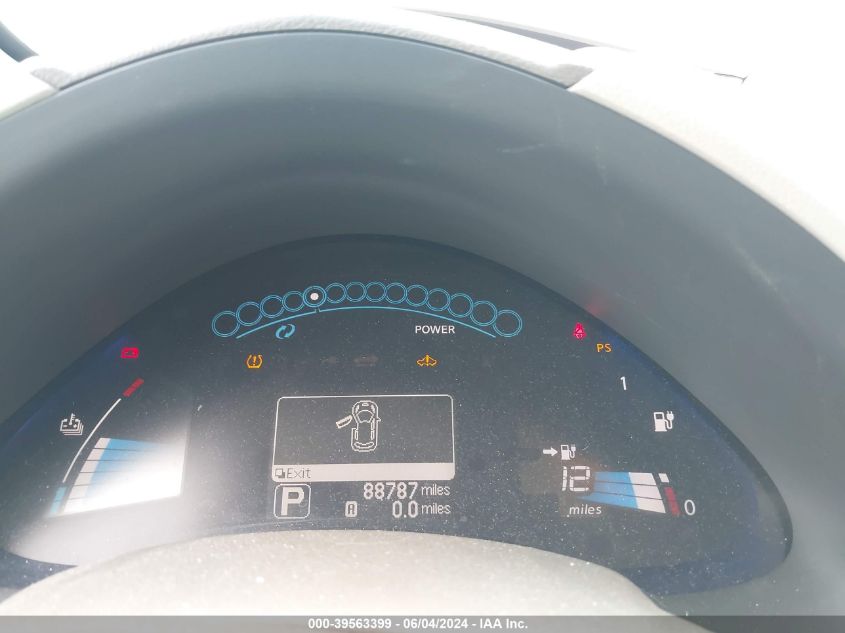 2012 Nissan Leaf Sl VIN: JN1AZ0CP0CT017177 Lot: 39563399