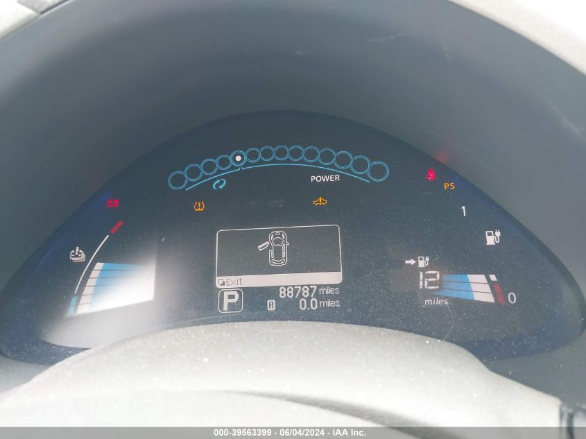 2012 Nissan Leaf Sl VIN: JN1AZ0CP0CT017177 Lot: 39563399