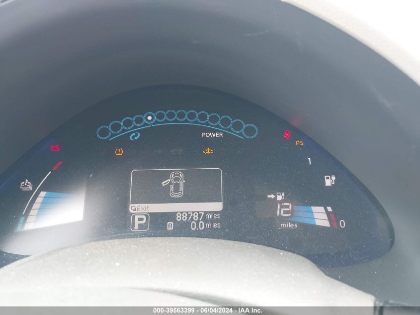 2012 Nissan Leaf Sl VIN: JN1AZ0CP0CT017177 Lot: 39563399