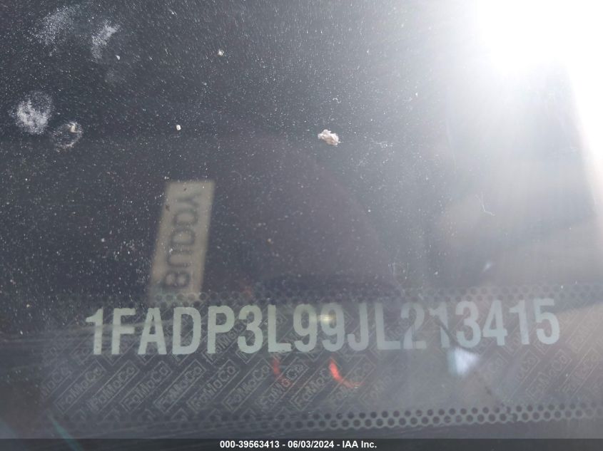 2018 Ford Focus St VIN: 1FADP3L99JL213415 Lot: 39563413