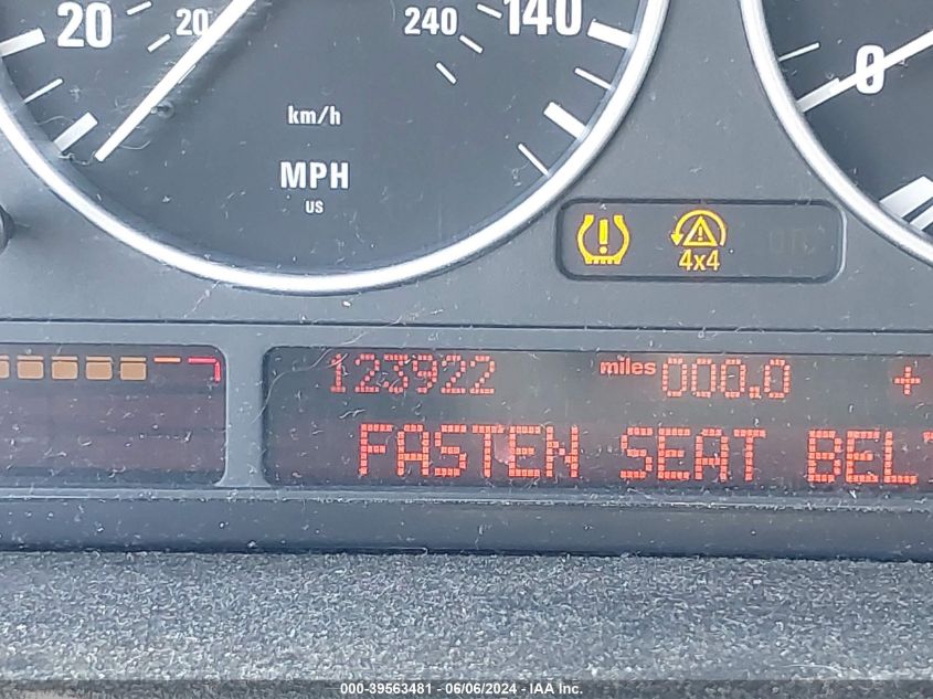 2006 BMW X5 4.4I VIN: 5UXFB53526LV21039 Lot: 39563481