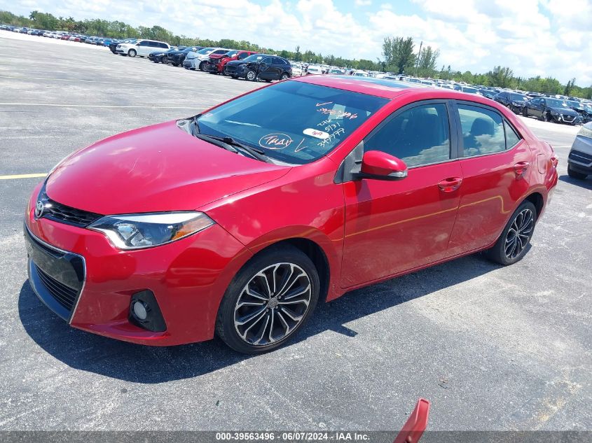 2015 Toyota Corolla S Plus VIN: 2T1BURHE9FC347777 Lot: 39563496