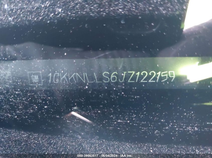 2018 GMC Acadia Sle-2 VIN: 1GKKNLLS6JZ122159 Lot: 39563517