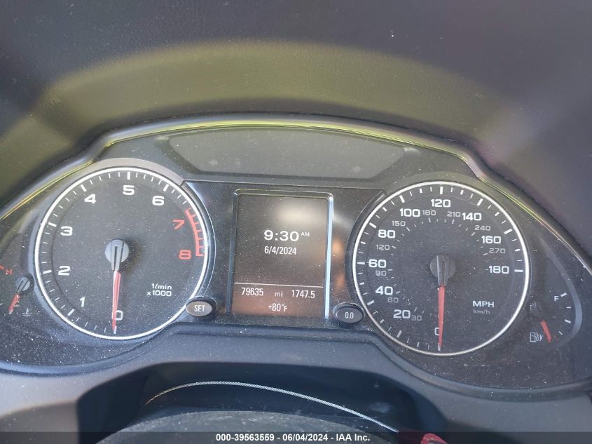 2012 Audi Q5 3.2 Premium VIN: WA1WKBFP5CA105548 Lot: 39563559