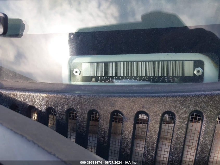 2004 Chevrolet Silverado 1500 C1500 VIN: 1GCEC14X94Z214755 Lot: 39563674