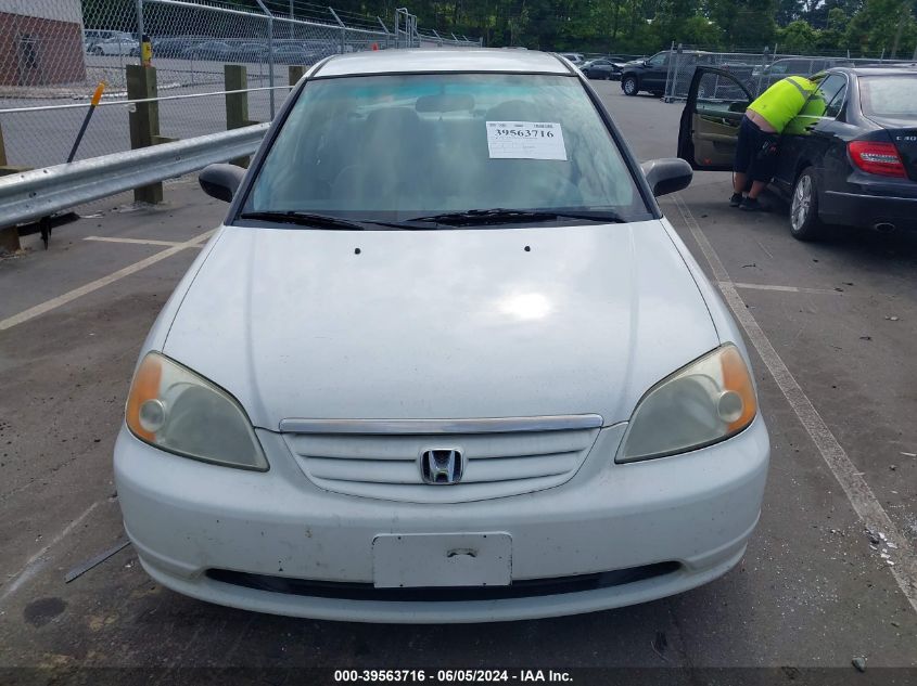 2002 Honda Civic Lx VIN: 1HGES15532L030980 Lot: 39563716