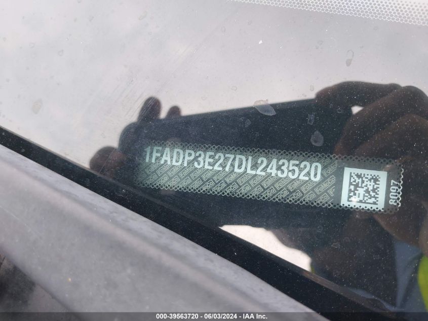 2013 Ford Focus S VIN: 1FADP3E27DL243520 Lot: 39563720