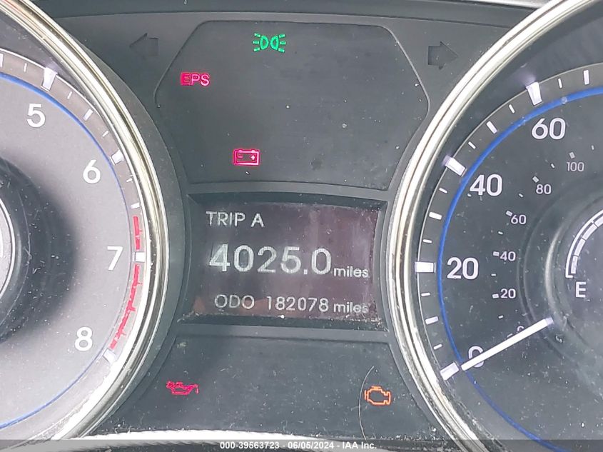 2013 Hyundai Sonata Gls VIN: 5NPEB4AC9DH696821 Lot: 39563723