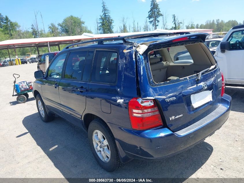 2002 Toyota Highlander Limited V6/V6 VIN: JTEHF21A220060221 Lot: 39563730