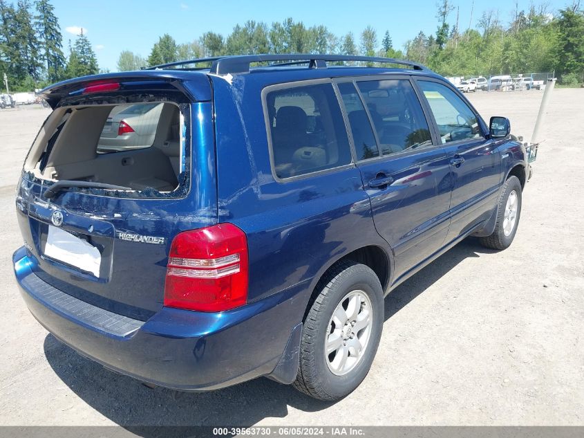 2002 Toyota Highlander Limited V6/V6 VIN: JTEHF21A220060221 Lot: 39563730