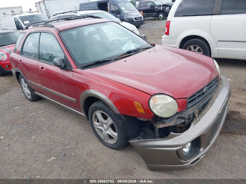 2002 Subaru Impreza Outback Sport VIN: JF1GG68522G800490 Lot: 39563782