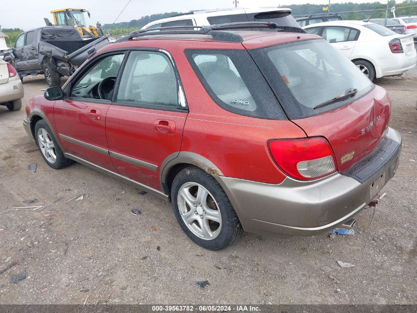 2002 Subaru Impreza Outback Sport VIN: JF1GG68522G800490 Lot: 39563782