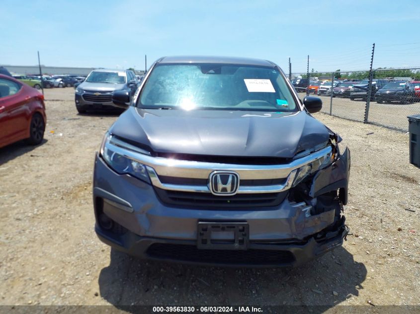 2019 Honda Pilot Lx VIN: 5FNYF6H17KB048634 Lot: 39563830