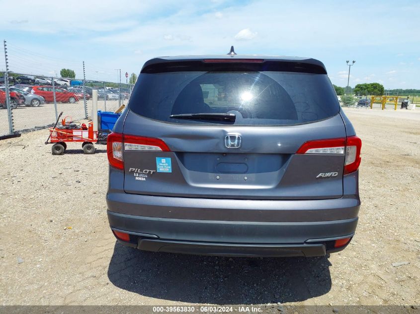 2019 Honda Pilot Lx VIN: 5FNYF6H17KB048634 Lot: 39563830