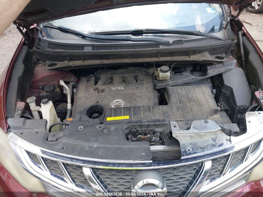 2011 Nissan Murano Sl VIN: JN8AZ1MWXBW165251 Lot: 39563836