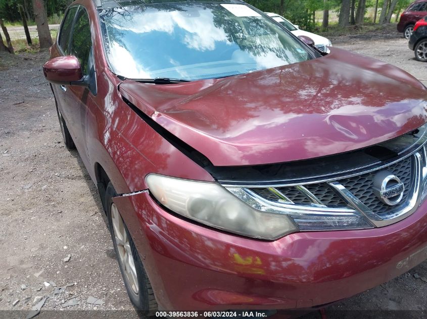 2011 Nissan Murano Sl VIN: JN8AZ1MWXBW165251 Lot: 39563836