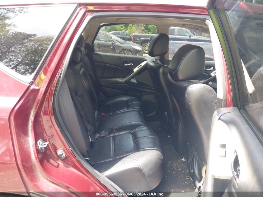 2011 Nissan Murano Sl VIN: JN8AZ1MWXBW165251 Lot: 39563836