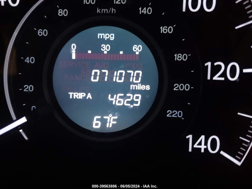 2014 Honda Cr-V Ex-L VIN: 2HKRM4H72EH711987 Lot: 39563886