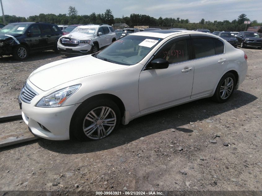 2012 Infiniti G37X VIN: JN1CV6AR2CM978188 Lot: 39563921