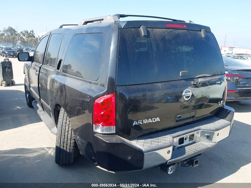 2007 Nissan Armada Le VIN: 5N1AA08A67N706140 Lot: 39563934