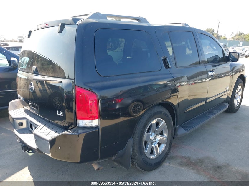 2007 Nissan Armada Le VIN: 5N1AA08A67N706140 Lot: 39563934