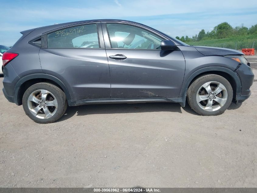 2016 Honda Hr-V Lx VIN: 3CZRU6H3XGM744798 Lot: 39563962