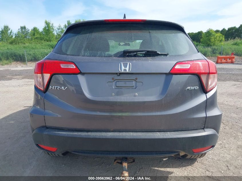 2016 Honda Hr-V Lx VIN: 3CZRU6H3XGM744798 Lot: 39563962